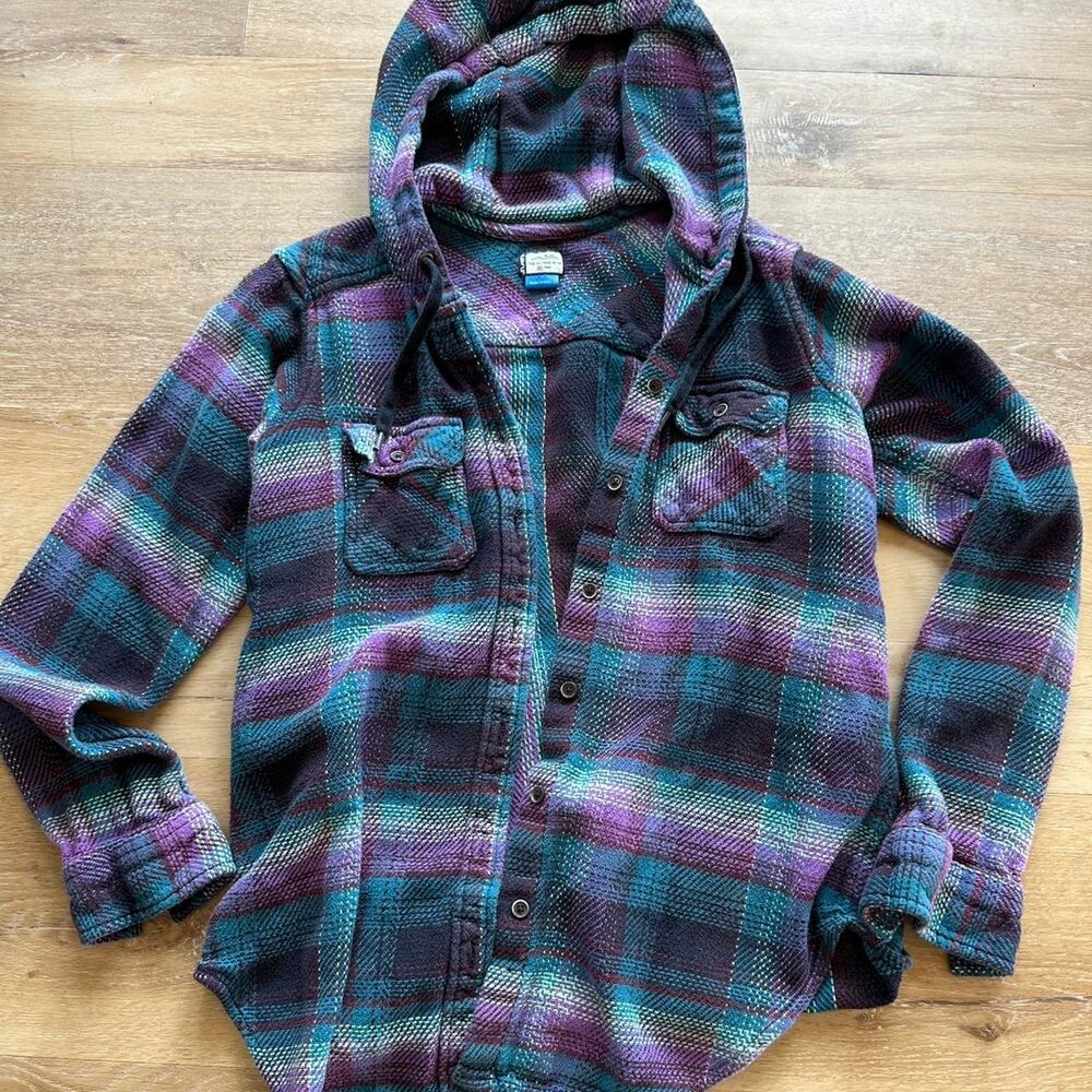 Kavu purple blue plaid